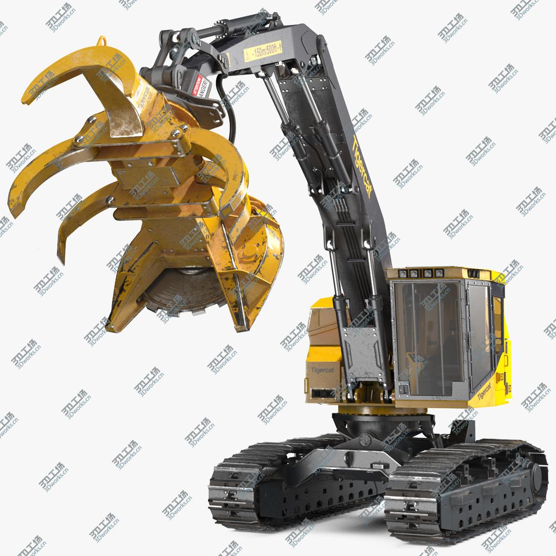 images/goods_img/20210313/3D Tigercat 855D Tracked Feller Buncher Dirty Rigged/1.jpg